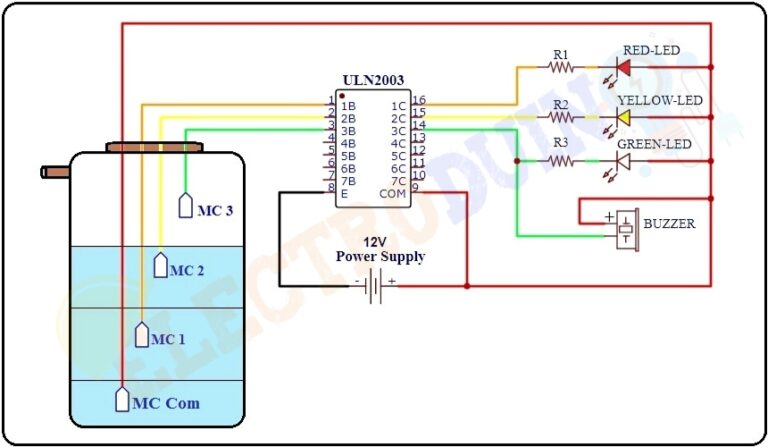 Water Level Indicator with Overflow Alarm for Water Tank » ElectroDuino