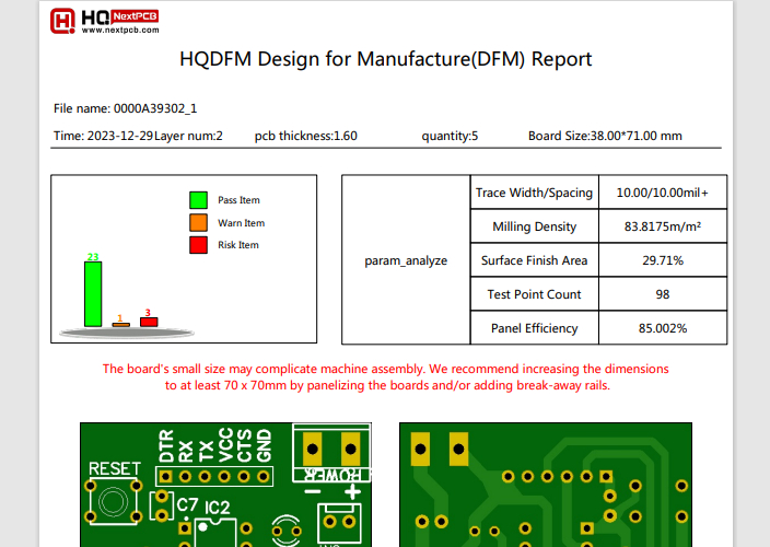 Identify Design for Manufacture issues in seconds, HQDFM Free Online Gerber Viewer and DFM Analysis Tool